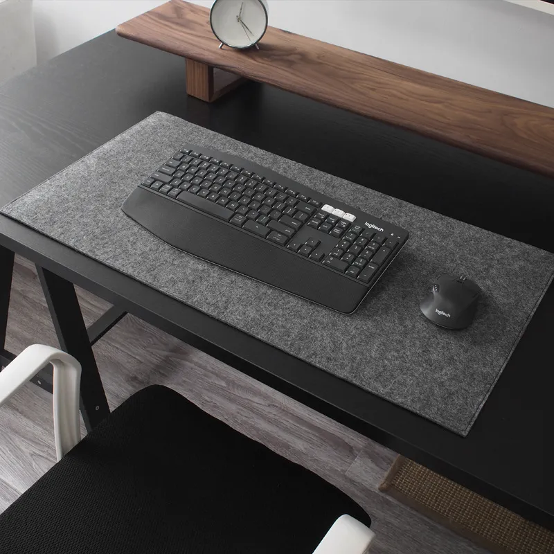 Alfombrilla de ratón grande XXL para juegos, alfombrilla antideslizante para escritorio de ordenador, teclado de mesa, fieltro de lana - Imagen 4