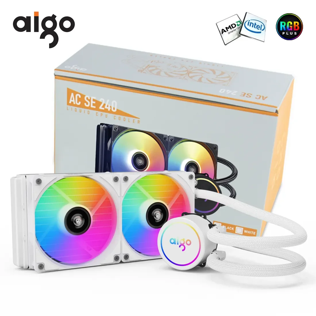 AliExpress Collection GO-enfriador de agua para CPU, disipador térmico de refrigeración por agua RGB, ventilador de CPU integrado, radiador LGA 1700/1151/2011/AM3 /AM4 - Imagen 2