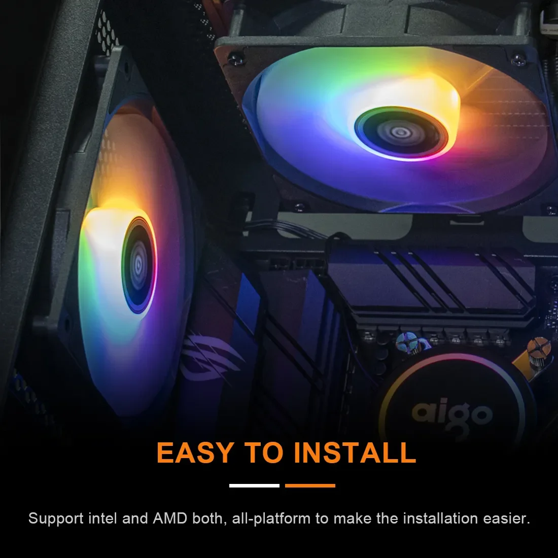 AliExpress Collection GO-enfriador de agua para CPU, disipador térmico de refrigeración por agua RGB, ventilador de CPU integrado, radiador LGA 1700/1151/2011/AM3 /AM4 - Imagen 5