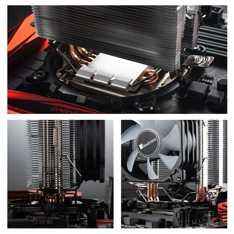 Jonsbo-enfriador de Cpu CR1200, 2 tubos de calor, procesador de torre, 3 pines, para Intel 1151, AMD, AM4, RGB - Imagen 3