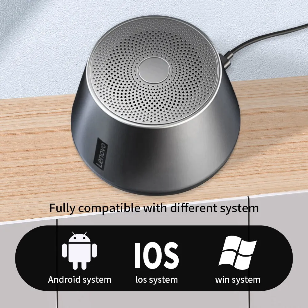 Lenovo-Altavoces Bluetooth K3 Pro para exteriores, reproductor de música inalámbrico portátil con micrófono, HiFi sonido estéreo, Subwoofer - Imagen 6