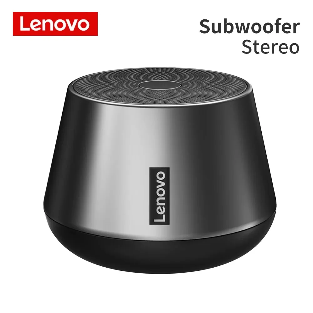 Lenovo-Altavoces Bluetooth K3 Pro para exteriores, reproductor de música inalámbrico portátil con micrófono, HiFi sonido estéreo, Subwoofer