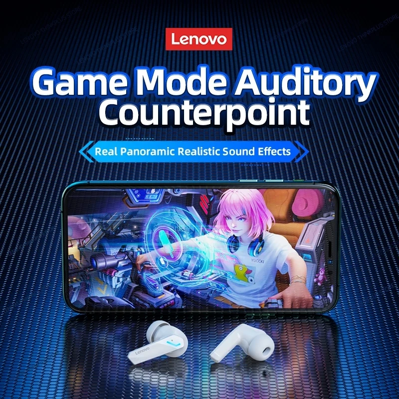 Lenovo-auriculares inalámbricos GM2Pro con Bluetooth 5,3, táctil, baja latencia, llamada HD, originales, nuevos - Imagen 6