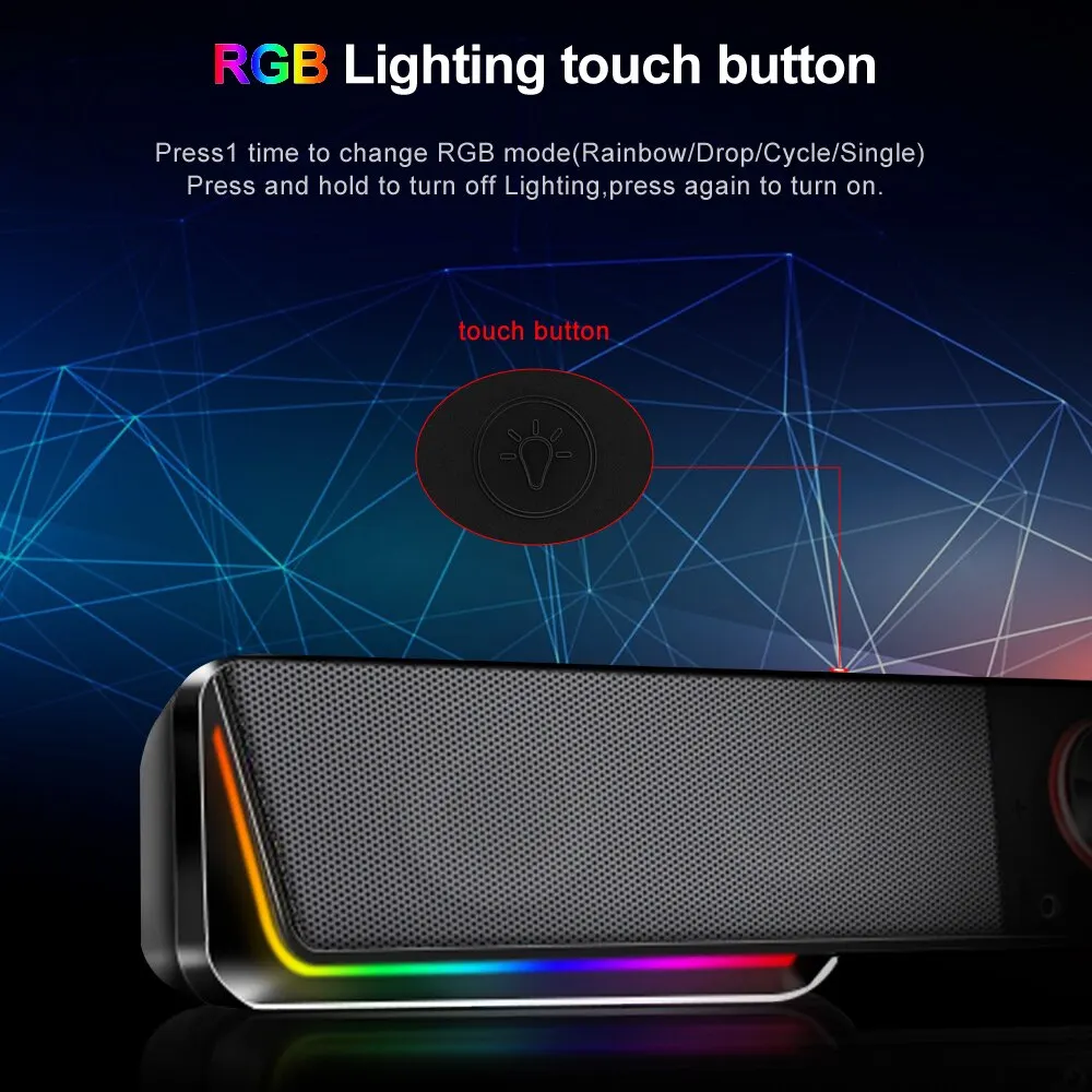 REDRAGON GS570 Darkets Soporte Bluetooth inalámbrico Aux 3,5 Surround RGB Columna Barra de sonido para ordenador PC Altavoces - Imagen 3