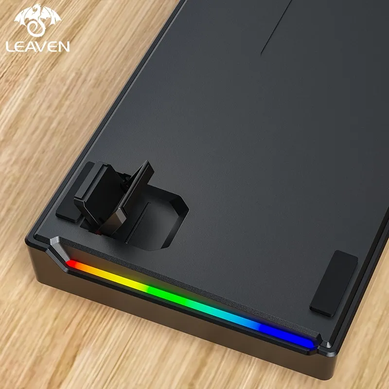 Teclado mecánico con cable LEAVEN K620, 61 teclas, luces RGB, eje verde, ESports, Accesorios para ordenador con personalidad de oficina - Imagen 2
