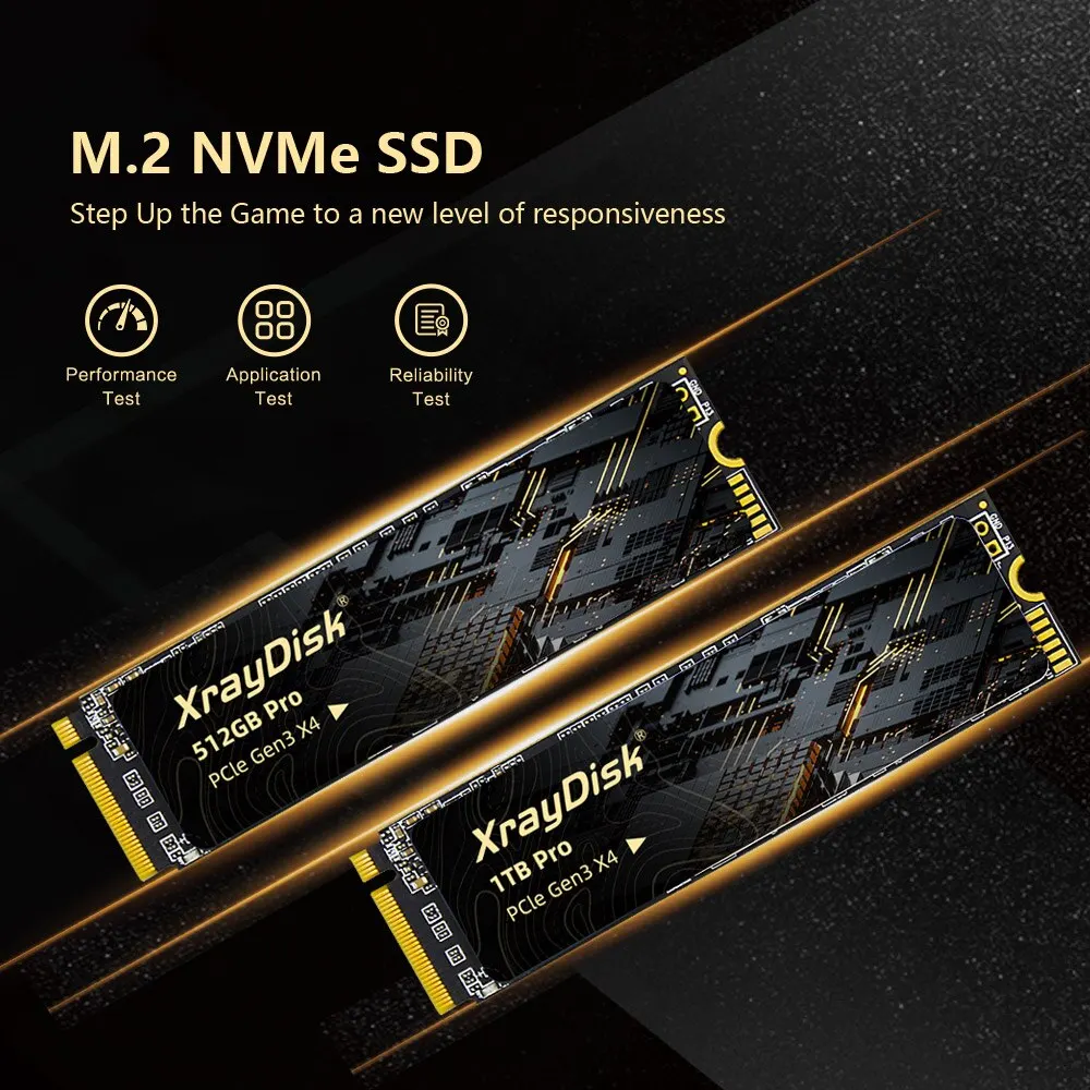 XrayDisk M.2 SSD PCIe NVME 128GB 256GB 512GB 1TB Gen3 * 4 Unidad de estado sólido 2280 disco duro interno - Imagen 3