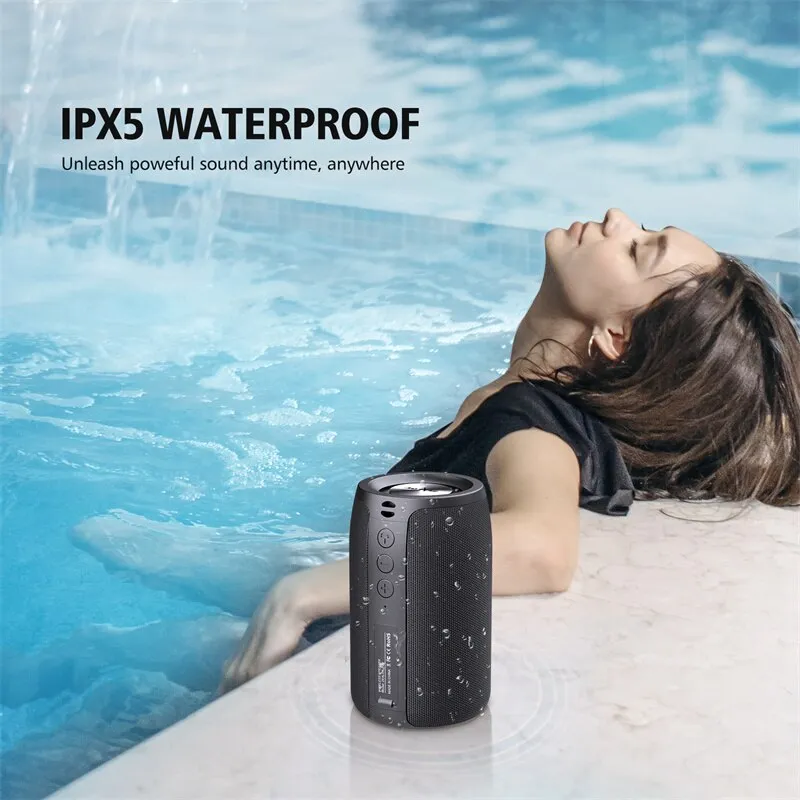ZEALOT-altavoz inalámbrico portátil S32, Subwoofer estéreo, resistente al agua, potente columna, altavoces para exteriores, caja de Boom, tarjeta TF y Audio AUX - Imagen 5